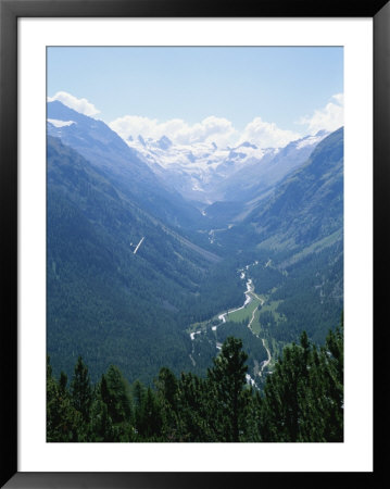 Glider Enjoys Rising Currents Over The Morteratsch Valley by Taylor S. Kennedy Pricing Limited Edition Print image