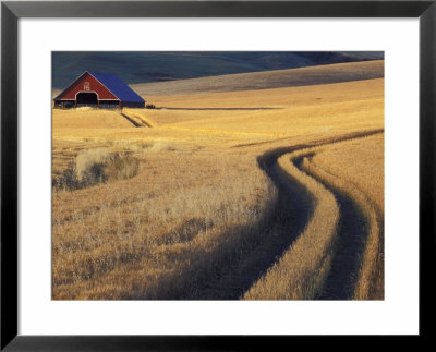 Roadway Through Wheat To Barn, Near Moscow, Idaho, Usa by Darrell Gulin Pricing Limited Edition Print image