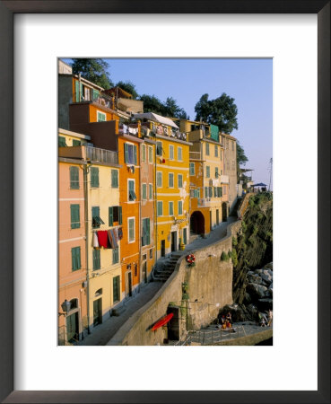 Village Of Riomaggiore, Cinque Terre, Unesco World Heritage Site, Liguria, Italy by Bruno Morandi Pricing Limited Edition Print image
