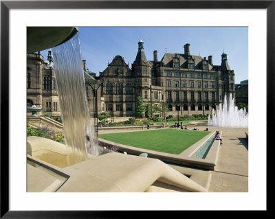 Town Hall And Peace Gardens, Sheffield, Yorkshire, England, United Kingdom by Neale Clarke Pricing Limited Edition Print image