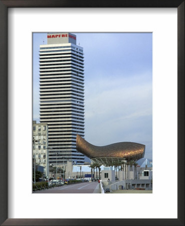 Olympic Port With Metal Mesh Fish By Frank O Gehry, Barcelona, Spain by Michele Molinari Pricing Limited Edition Print image