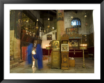 Nuns Inside The Church Of Nativity (Birth Place Of Jesus Christ), Bethlehem, Israel, Middle East by Christian Kober Pricing Limited Edition Print image
