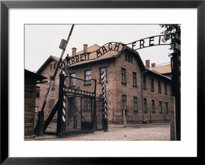Entrance Gate With Lettering Arbeit Macht Frei, Auschwitz Concentration Camp, Poland by Ken Gillham Pricing Limited Edition Print image