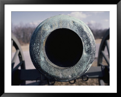 A Head-On View Looking Down The Mouth Of A Civil War Cannon by Stephen St. John Pricing Limited Edition Print image