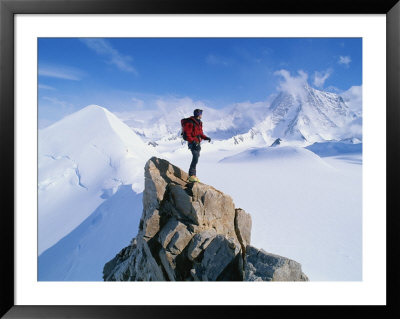 A Mountain Climber Summits Mount Bearskin by Gordon Wiltsie Pricing Limited Edition Print image