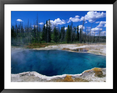 Steam Rising From Abyss Pool In West Thumb Geyser Basin, Yellowstone National Park, Usa by John Elk Iii Pricing Limited Edition Print image