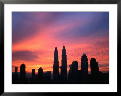 City Skyline At Sunrise Dominated By Petronas Twin Towers, Kuala Lumpur, Malaysia by Manfred Gottschalk Pricing Limited Edition Print image