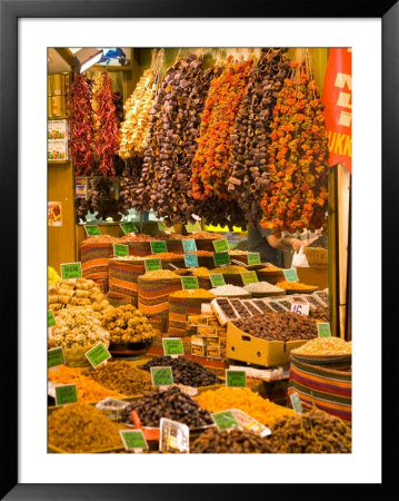 Dried Fruit And Spices For Sale, Spice Market, Istanbul, Turkey by Darrell Gulin Pricing Limited Edition Print image