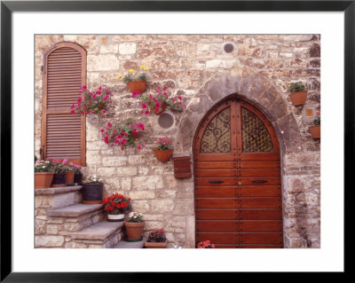 Exterior Of House With Flowers, Italy by Robin Allen Pricing Limited Edition Print image