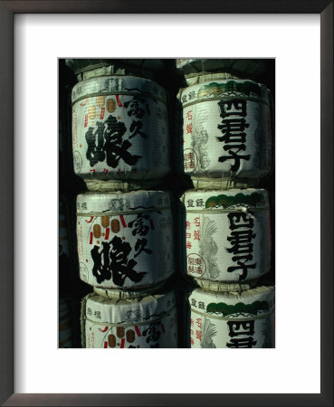 Sake Barrels At Oagata-Jinja Shrine (Female Shrine) In Inuyama, Gifu, Chubu, Japan by Richard I'anson Pricing Limited Edition Print image