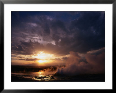 Sunrise Over Midway Geyser Basin Yellowstone National Park, Wyoming, Usa by Rob Blakers Pricing Limited Edition Print image