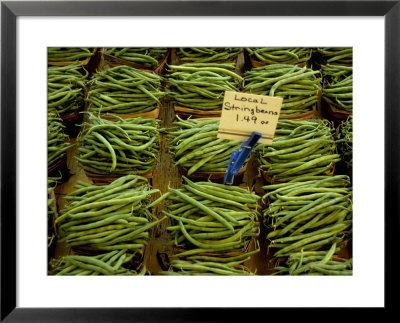 Fresh Local Stringbeans Line Up For Sale At A Roadside Stand by Stephen St. John Pricing Limited Edition Print image