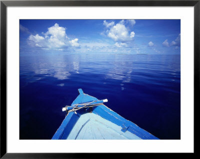 Bow Of Wooden Boat And Ocean, Maldives by John Borthwick Pricing Limited Edition Print image