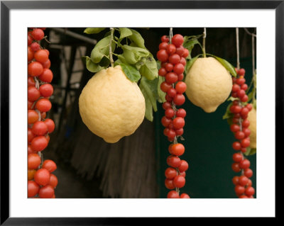 Sorrento Lemons And Cherry Tomatoes, Sorrento, Campania, Italy by Walter Bibikow Pricing Limited Edition Print image