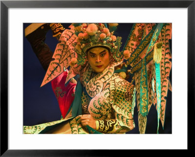 Performer In Chinese Opera, Sheng Hong Temple, Singapore, Singapore by Michael Coyne Pricing Limited Edition Print image