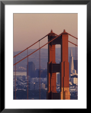 Golden Gate Bridge And San Francisco Skyline, California, Usa by Paul Souders Pricing Limited Edition Print image