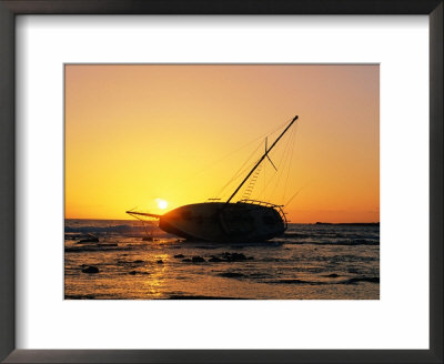 Sailboat Wrecked By Hurricane On Kona, Usa by Casey Mahaney Pricing Limited Edition Print image