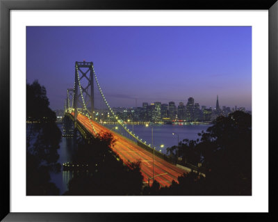 Bay Bridge And City Skyline, San Francisco, California, Usa by Gavin Hellier Pricing Limited Edition Print image
