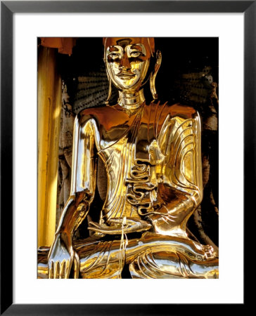 Golden Buda Of Shwedagon Pagoda, Yangon, Myanmar by Inger Hogstrom Pricing Limited Edition Print image