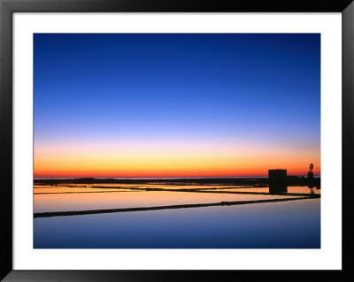 Sunset Over The Saltpans Outside Trapani, Sicily, Italy by Dallas Stribley Pricing Limited Edition Print image