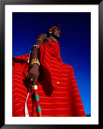 Samburu Warrior, Maralal, Kenya by Tom Cockrem Pricing Limited Edition Print image