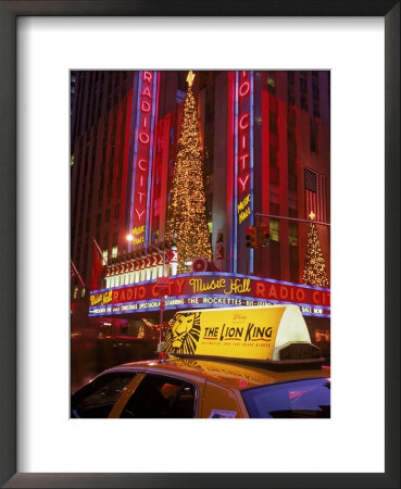 Cab At Radio City Music Hall by Rudi Von Briel Pricing Limited Edition Print image
