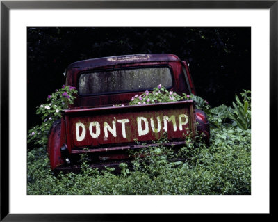 An Abandoned Vehicle Ironically Bears A Sign Warning Against Dumping by Chris Johns Pricing Limited Edition Print image