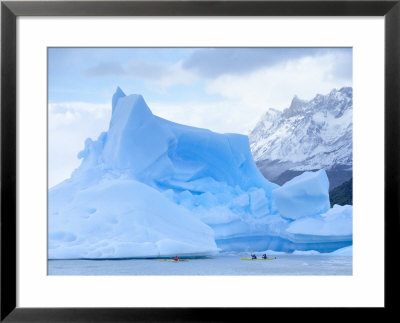 People Kayaking Near Floating Icebergs, Lago Gray, Torres Del Paine National Park, Patagonia by Marco Simoni Pricing Limited Edition Print image