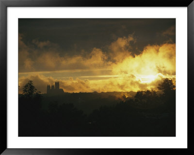 Sunset In Rock Creek Park With The Washington Cathedral In Distance by David Evans Pricing Limited Edition Print image