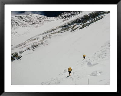Two Mount Everest Expedition Members Climbing A Steep Mountain Slope by Barry Bishop Pricing Limited Edition Print image
