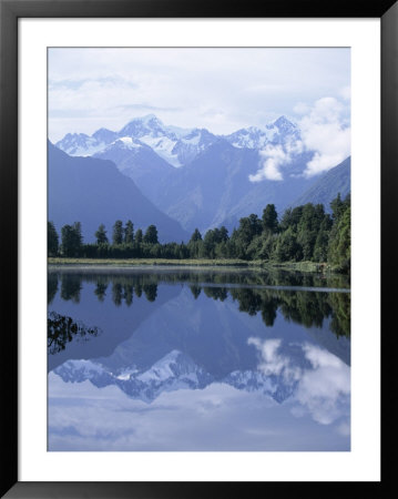 Mountains Of The Southern Alps Reflected In Lake Matheson, Canterbury, South Island, New Zealand by Robert Francis Pricing Limited Edition Print image