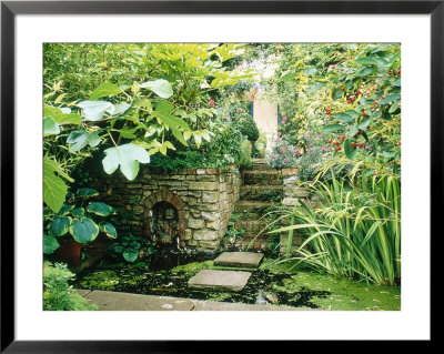 Small Pond With Stepping Stones by Mark Bolton Pricing Limited Edition Print image