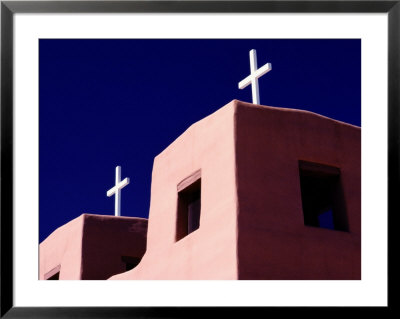 View Of The Shadowed Walls Of An Adobe Church In Chimayo by Todd Gipstein Pricing Limited Edition Print image