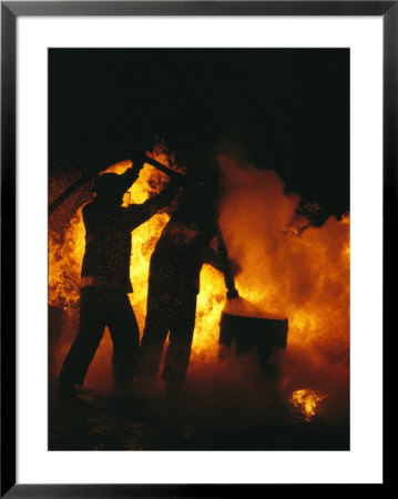 Firefighters Are Engulfed In Flames During Practice by Stephen Alvarez Pricing Limited Edition Print image