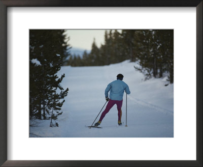 A Cross-Country Skier On A Ski Trail In Yellowstone National Park by Raymond Gehman Pricing Limited Edition Print image
