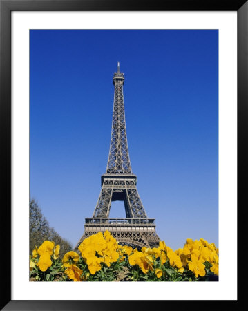 Eiffel Tower And Yellow Pansies by Nicole Duplaix Pricing Limited Edition Print image