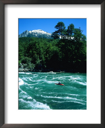 Kayaker Surfing Terminator Rapid Waves, Futaleufu, Chile by Skip Brown Pricing Limited Edition Print image