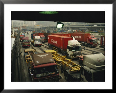 Containers Being Loaded At The Hong Kong Container Terminal by Eightfish Pricing Limited Edition Print image