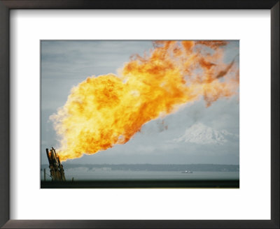 Oil Well Fire by W. E. Garrett Pricing Limited Edition Print image