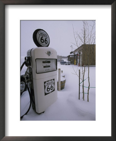 Snow-Covered Gas Pump On Historic Route 66 by Rich Reid Pricing Limited Edition Print image