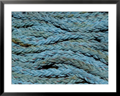 Close View Of Blue Nautical Ropes by Todd Gipstein Pricing Limited Edition Print image
