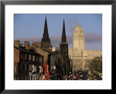 View Up Woodhouse Lane To Clock Tower Of The Parkinson Building, Leeds, Yorkshire, England by Adam Woolfitt Pricing Limited Edition Print image