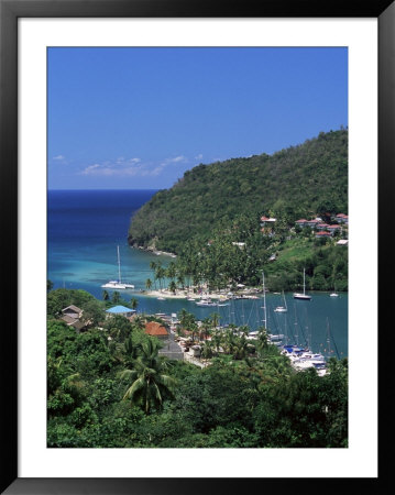 Elevated View Over Marigot Bay, St. Lucia, Windward Islands, West Indies, Caribbean by Yadid Levy Pricing Limited Edition Print image