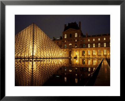 Musee Du Louvre And Pyramide, Paris, France by Roy Rainford Pricing Limited Edition Print image