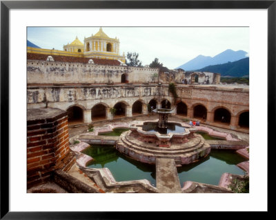 Courtyard With Fountain, La Merced Church, Antigua, Guatemala by Alison Jones Pricing Limited Edition Print image