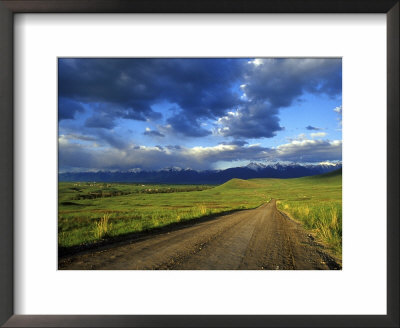 Gravel Road In The National Bison Range, Mission Mountains, Montana, Usa by Chuck Haney Pricing Limited Edition Print image