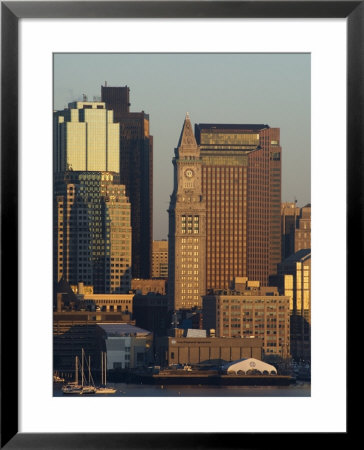 Custom House And The Financial District At Dawn, Boston, Massachusetts, Usa by Amanda Hall Pricing Limited Edition Print image