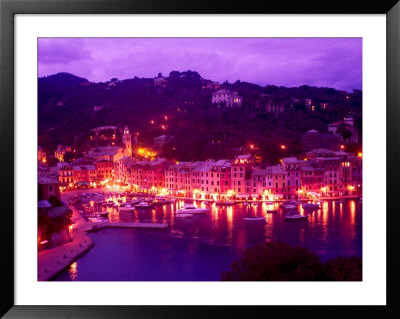 Aerial Of Mountain Overlooking Portofino, Italy by Bill Bachmann Pricing Limited Edition Print image