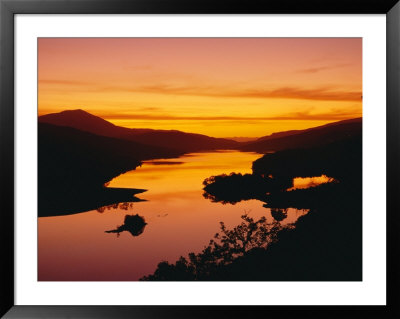 Queen's View At Sunset, Pitlochry, Tayside, Scotland, Uk, Europe by Roy Rainford Pricing Limited Edition Print image