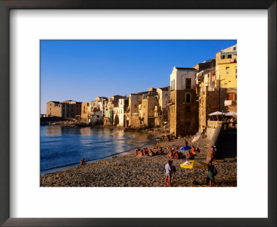 Seaside Resort Beach, Cefalu, Italy by John Elk Iii Pricing Limited Edition Print image